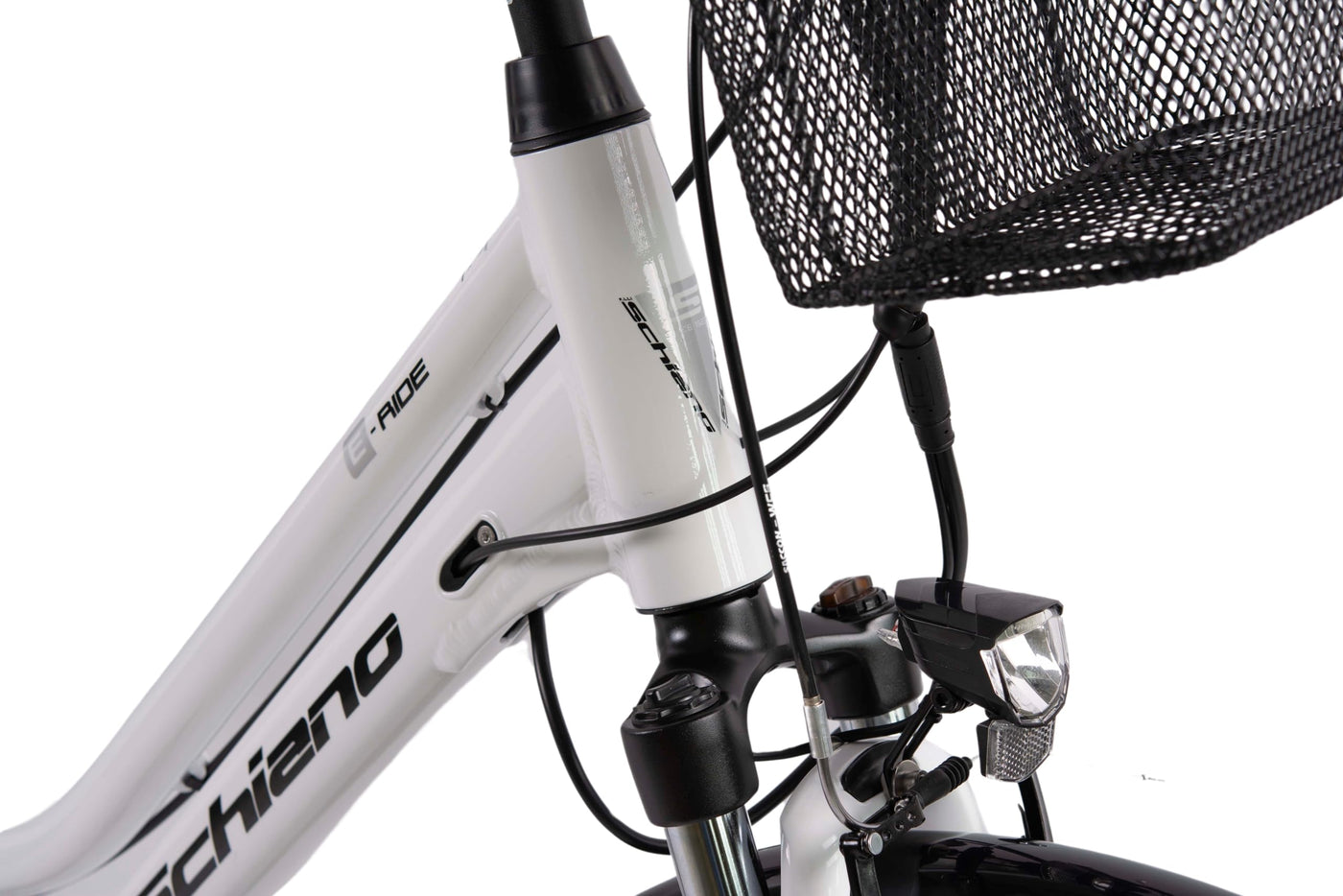 F.lli Schiano E-Ride, E Bike Trekking 28 Zoll, 36V 10.4Ah Abnehmbarer Akku, Motor 250W 40Nm, Trekking EBike für Herren/Damen, Weiss