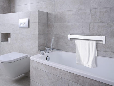 Leifheit Wandtrockner Telegant 81 Protect Plus zum Ausziehen, hängender Wäschetrockner im kleinen, kompakten Format, Wäscheständer ist ausziehbar und ideal fürs Badezimmer oder den Balkon