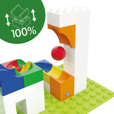 Hubelino 420398 - Kugelbahn Katapult Erweiterung (41-teilig), kompatibel