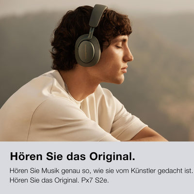 Bowers & Wilkins PX7 S2e Over-Ear-Kopfhörer mit Geräuschunterdrückung, kabellos, Qualcomm aptX™ Adaptive und Schnellladung, 30 Stunden Wiedergabe, sechs integriertes Mikrofon, Waldgrün