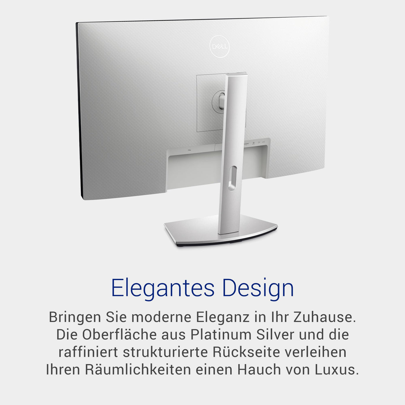 Dell S2722DC USB-C 27 Zoll QHD (2560x1440) Monitor, 75Hz, IPS, 4ms, AMD FreeSync, 99% sRGB, Eingebaute Lautsprecher, USB-C, 2x HDMI, 2x USB, 3 Jahre Garantie, Platinum Silver