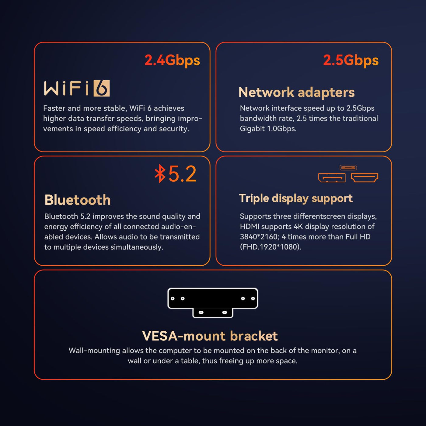 TRIGEKY S6 Pro Mini-PC AMD Ryzen 9 6900HX (bis zu 4,9 GHz, 8C/16T) Mikro-PC, 16 GB DDR5 RAM + 500 GB ROM SSD PCIe 4.0 Mini-Desktop-Gaming-PC│HDMI│DP│Typ-C│WiFi 6│BT5.2 │USB 4.0│LAN 2,5G