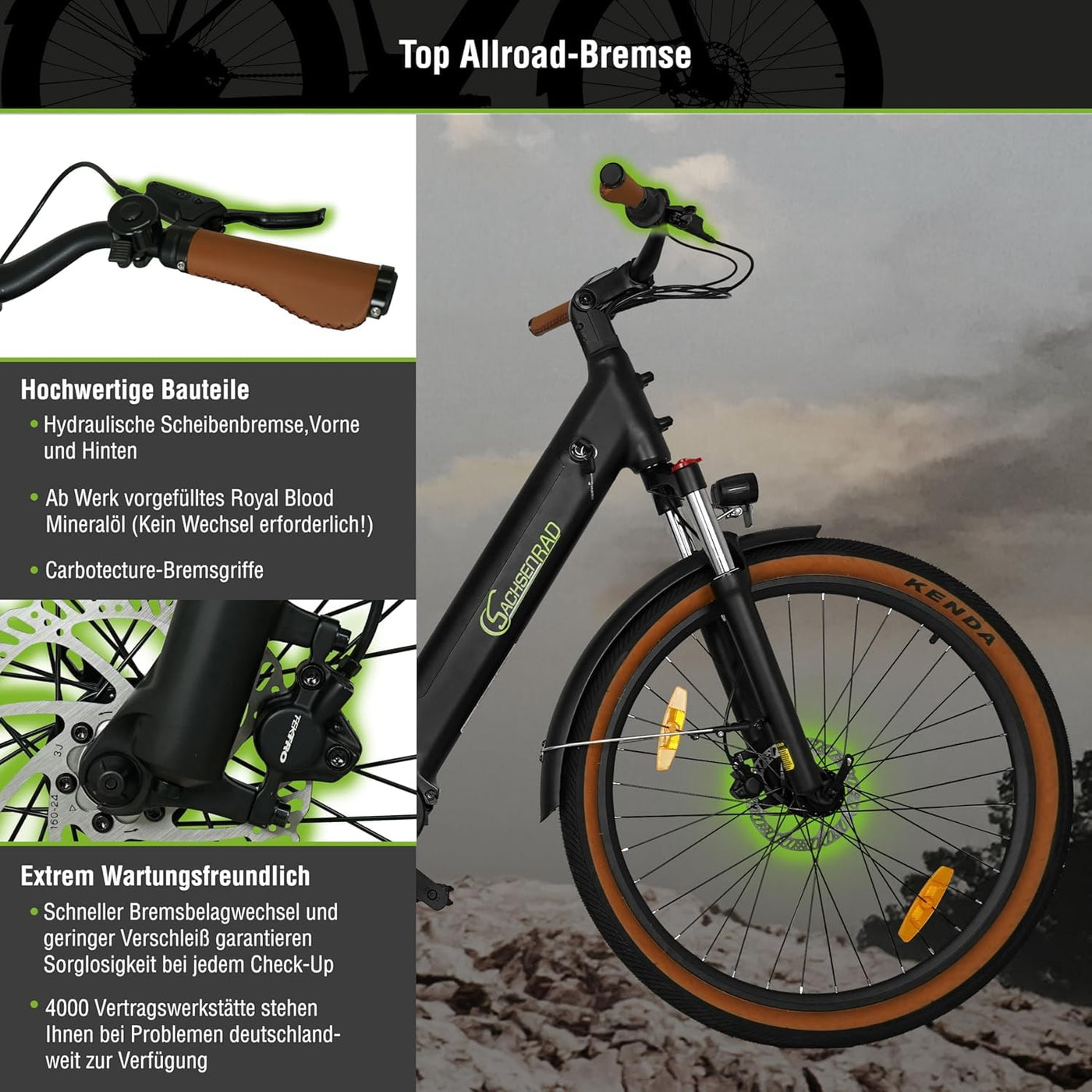 SachsenRAD E-SUV CityBike C5 Centro Riemen mit Diebstahlsicherung, ATB All Terrain E-Bikes Mittelmotor mit tiefem Einstieg,Alarmanlage, Elektrofahrrad Farbe Display Damen Herren Pedelec