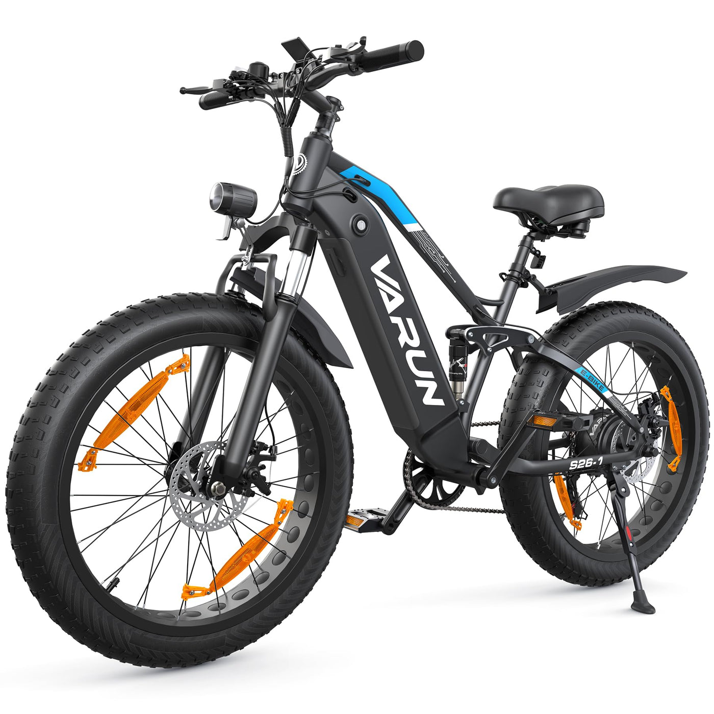 VARUN E-Fatbike, 26''*4.0 Elektrofahrrad für Damen und Herren, 48V/16Ah Abnehmbare Batterie, E Bike mit LCD, 250W Motor, rutschfeste Dicke Reifen,3 Fahrmodi,für Berg und Schnee