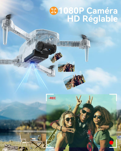 FERIETELF T29 Drohne mit Kamera 1080P HD – Faltbar Mini Drohne für Kinder & Erwachsene | WiFi FPV, 2x 1200mAh Akkus, Quadrocopter für Anfänger, Drone Kinderspielzeug Geschenk