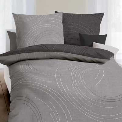 Kaeppel Mako-Satin Bettwäsche Jaro Zinn, 1 Bettbezug 135 x 200 cm + 1 Kissenbezug 80 x 80 cm