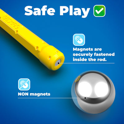 GEOMAG – CLASSIC CONFETTI 50 Teile – Magnetisches Konstruktionsspiel für Kinder von 3–4 Jahren – Swiss Made – Bausteine mit 16 Stäben, 14 Kugeln, 20 Plättchen – STEM - Magnetische Bausteine