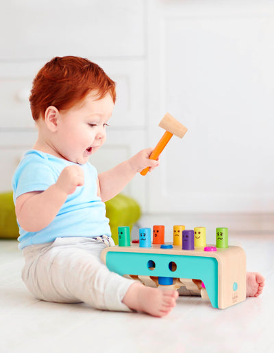 Battat Hammerspiel für Kinder aus Holz – Hämmerchenspiel, Klopfbank, Hammerbank, Klopfspiel – Motorikspielzeug Baby, Lernspielzeug, pädagogisches Spielzeug ab 1 Jahr