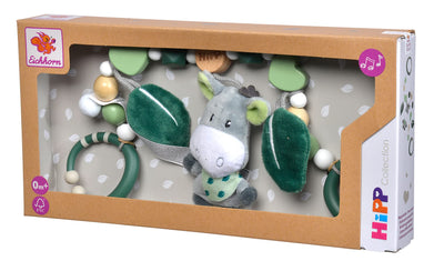 Eichhorn - Baby Hipp Collection - Wagenkette mit verschiedenen Elementen, Plüschesel mit Rasselfunktion, inkl. Glocken, FSC zertifiziertes Buchenholz, ab den ersten Lebensmonaten geeignet, Mehrfarbig