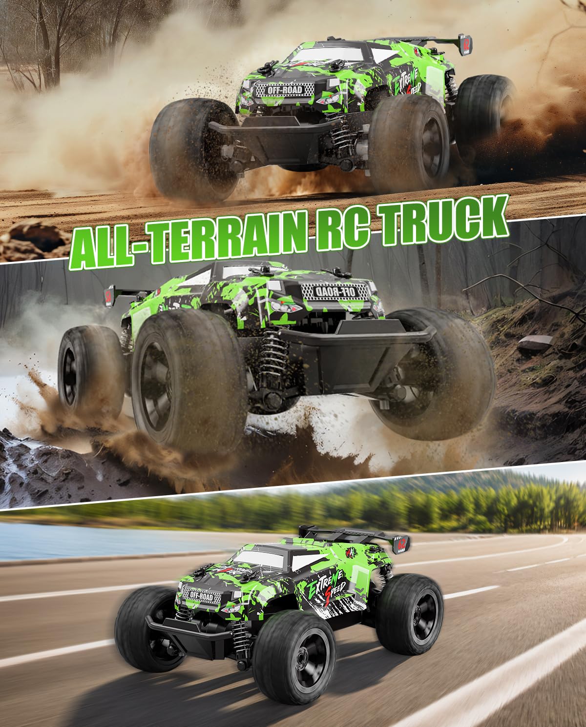 Ferngesteuertes Auto ab 3 4 6 8 Jahre, 1:18 Ferngesteuerter Monstertruck Ferngesteuert Mit Karosserielicht/Doppelschale, RC Auto Ferngesteuert ab 3 4 6 8 Jahre Kinder Geschenke für Jungen und Mädchen