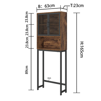 Mudmasa Toilettenregal Regal über Waschmaschine Toiletten Regal Waschmaschinen überbauregal Badezimmer WC Regal Badregal Holz Metallgestell Platzparende Vintage Stabiler