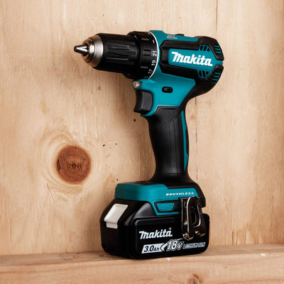 Makita DDF485RTJ Akku-Bohrschrauber 18, 0V, Blau/Silber