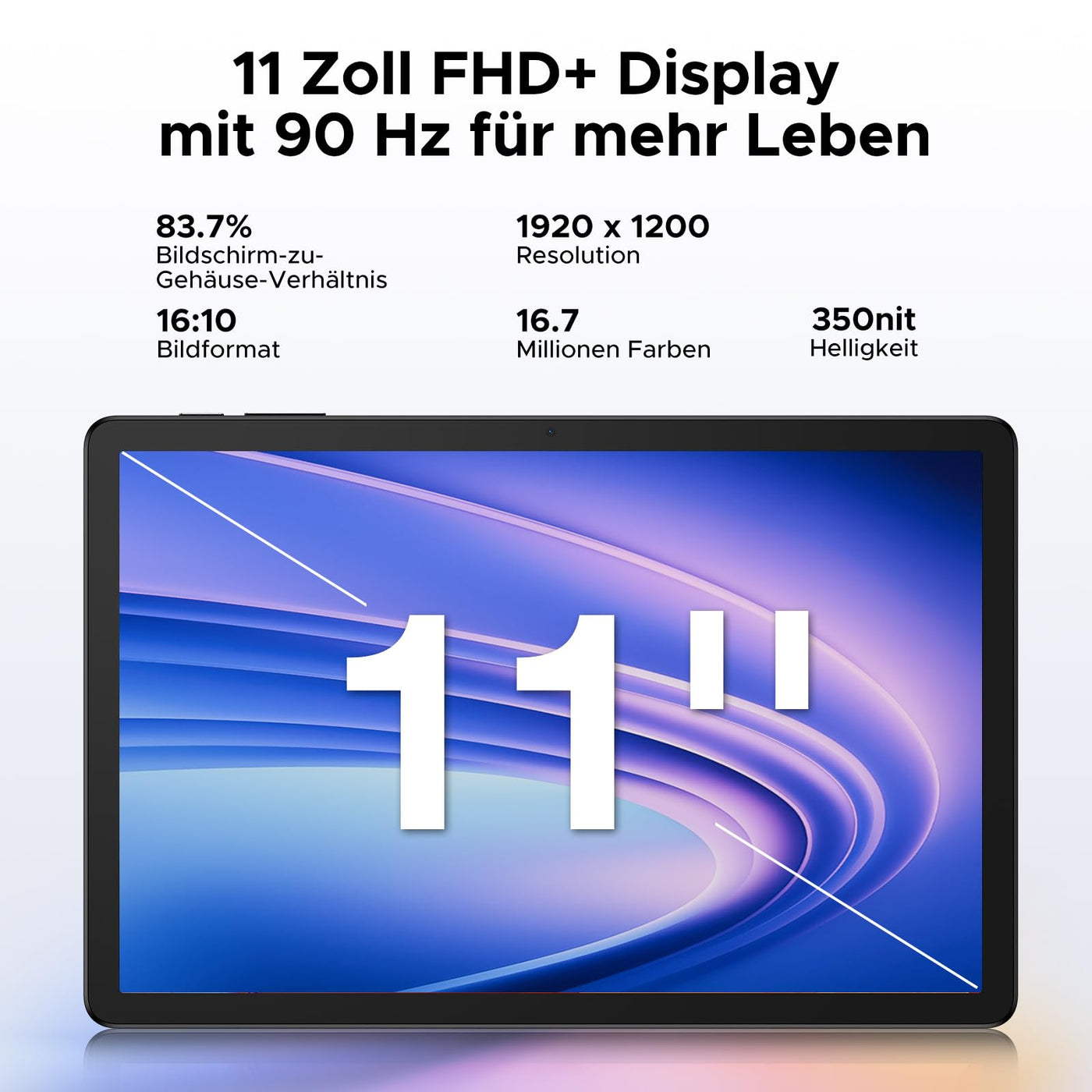 DOOGEE TAB G6+ Android 15 Tablet 11 Zoll, FHD+, 32GB RAM + 256GB ROM, 8000mAh Akku, Gemini AI, 4G LTE, Unisoc T7280 Octa-Core, Widevine L1, Tablet mit Tastatur/Stift/SIM Card Slot/Maus/Hülle