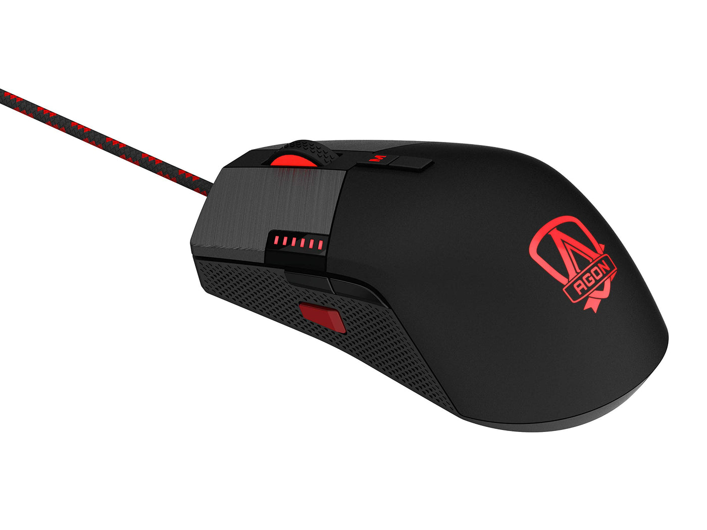 Agon by AOC AGM700 Gaming Maus - 16.000 DPI - Omron Switches - RGB-Effekte - Einstellbare DPI - Verstellbares Gewicht