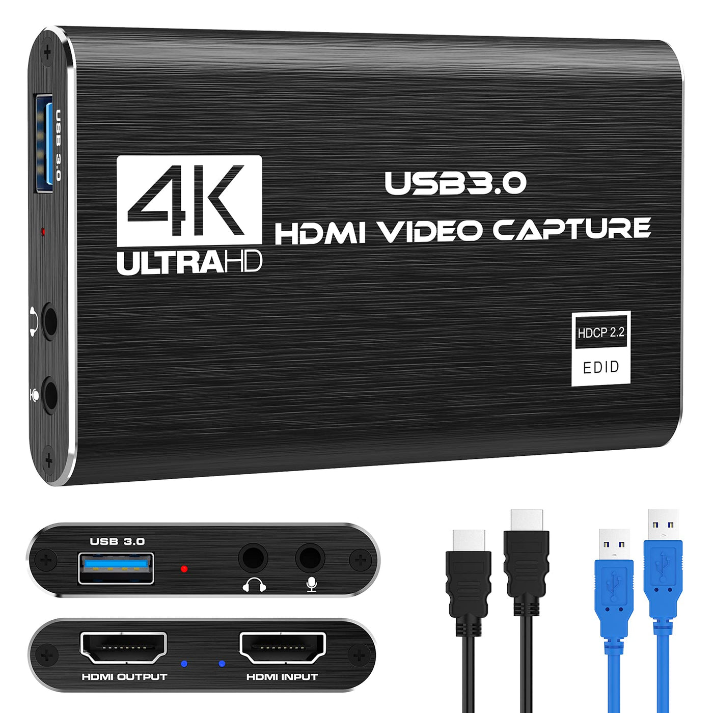 Rybozen Game Capture Karte USB 3.0 Video Card HD 1080P HDMI Videoaufnahme mit Live- Übertragungen Recorder Gerät Streaming für Windows Linux OS X System