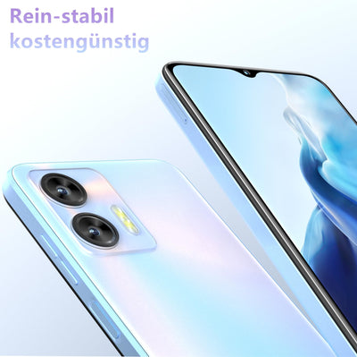 OUKITEL C36 (2023) Handy Ohne Vertrag, 12GB+128GB/1TB erweiterbar, 5150mAh 6.56" HD+ Display Android 13 günstig Smartphone 4G, Octa Core Prozessor, 13MP Panorama Kamera,Dual SIM 3 Steckplatz, Wi-Fi