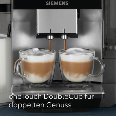 SIEMENS Kaffeevollautomat EQ700 integral TQ717D03, App-Steuerung, Cold Brew, intuitives Full-Touch-Display, bis zu 30 individ. Kaffeekreationen als Favoriten, autom. Dampfreinigung, 1500 W, edelstahl
