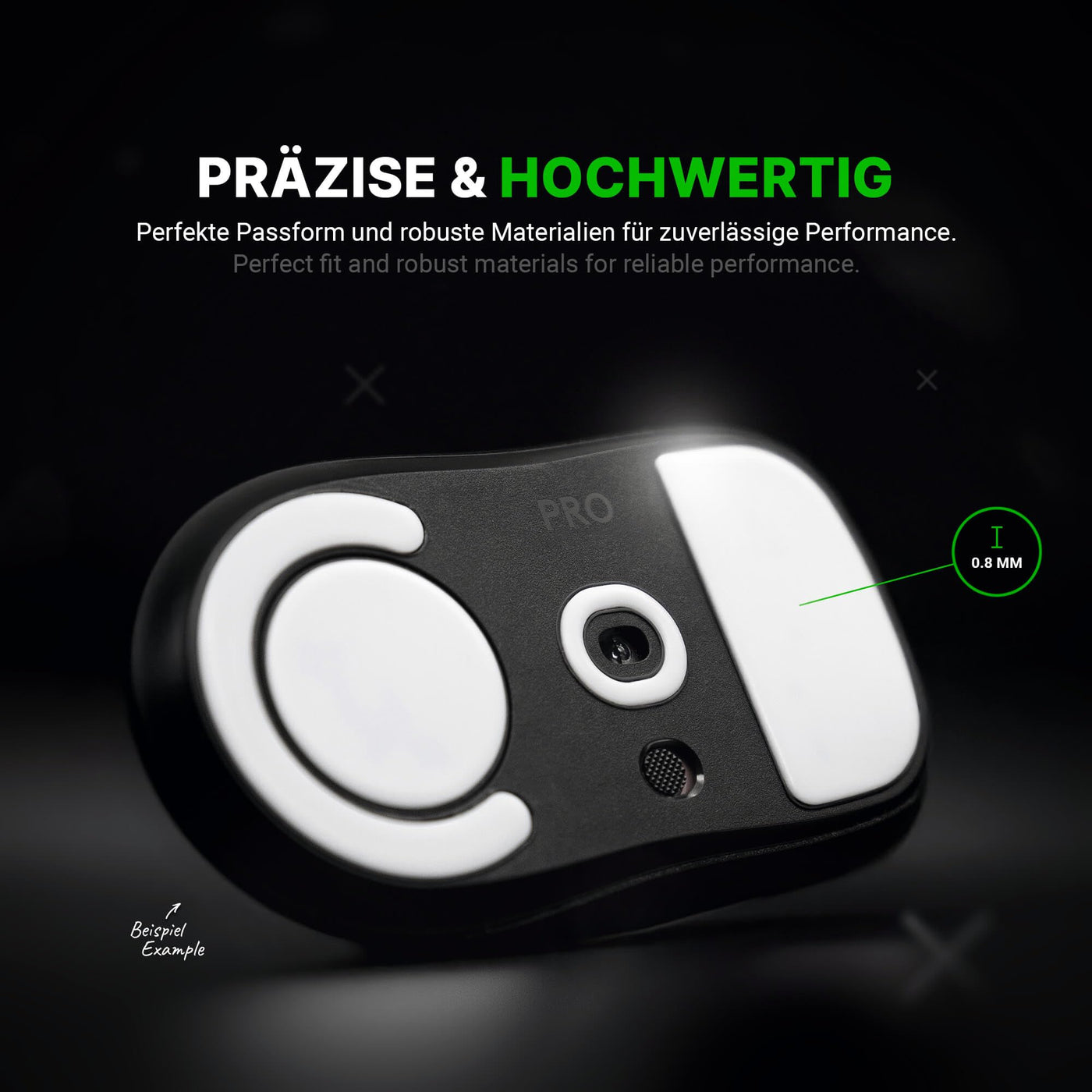 SensoryBoost DPS Glides (2er Set) für Logitech G PRO X Superlight - Ultra Schnell, Abgerundet, Niedrige Reibung, Hochwertig, Langlebig - Ersatz-Mausfüße, Skates - Gaming Maus Upgrade Zubehör