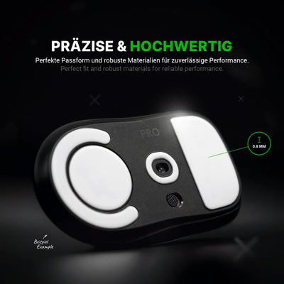 SensoryBoost DPS Glides (2er Set) für Logitech G PRO X Superlight - Ultra Schnell, Abgerundet, Niedrige Reibung, Hochwertig, Langlebig - Ersatz-Mausfüße, Skates - Gaming Maus Upgrade Zubehör