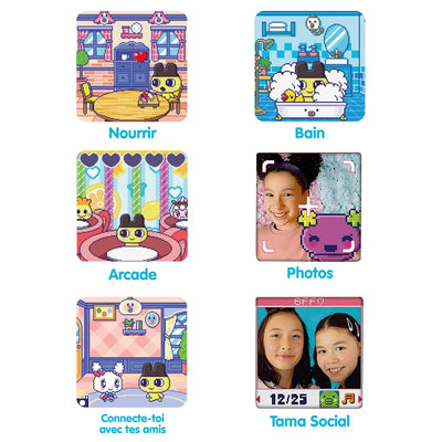 Bandai - Tamagotchi - Tamagotchi PIX - Lila Himmel - virtuelles elektronisches Haustier mit Farbdisplay, Touch-Schaltflächen, Spiele und Kamera - 42912