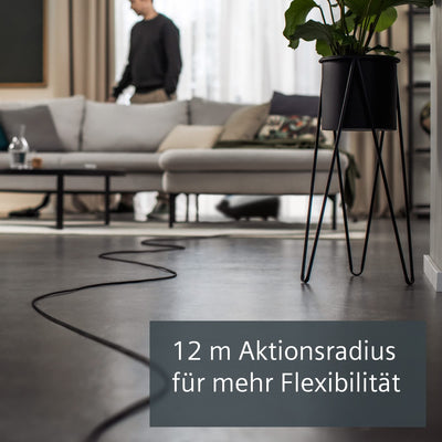 Siemens Staubsauger mit Beutel Z 7.0 VSZ7442S, ideal für Allergiker, Hygiene-Filter Plus, extrem leise, Bodendüse für Parkett, Teppich, Fliesen, langes Kabel, XXL-Polsterdüse, Fugendüse, 650 W, weiß