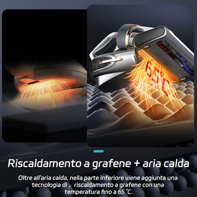 Jimmy BX7 Pro Max Milbensauger 700W, Matratzenreiniger Bettstaubsauger mit UV-C-Licht, 65 ℃ heißem Wind und Graphen-Heizung, Staubsensor, Negativ-Ionen-Funktion, LED-Bildschirm, für Matratzen Bett