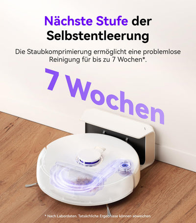NARWAL Freo X Plus Saug- und Wischroboter Selbstentleerend, Verhedderungsfreie Schwebebürste, 7800-Pa-Saugleistung, 7 Wochen Selbstentleerung ohne Absaugstation, Tri-Laser-Hindernisvermeidung