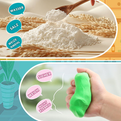 JONRRYIN Knete Set für Kinder, 102 Stück Knete Zubehör Knetwerkzeug mit 36 Modelliermasse, Kreatives Playdoh Knete Kinder Eismaschine Nudelmaschine Spielset Geschenk Mädchen & Junge