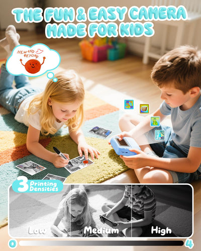 CAMCLID Kinderkamera Sofortbildkamera, 1080P Sofortbildkamera Kinder mit 32GB Karte & 3 Rollen Druckpapier, 48MP Digitalkamera Kinder Kamera, Geschenk für Jungen und Mädchen 3-12 Jahre (Grün)