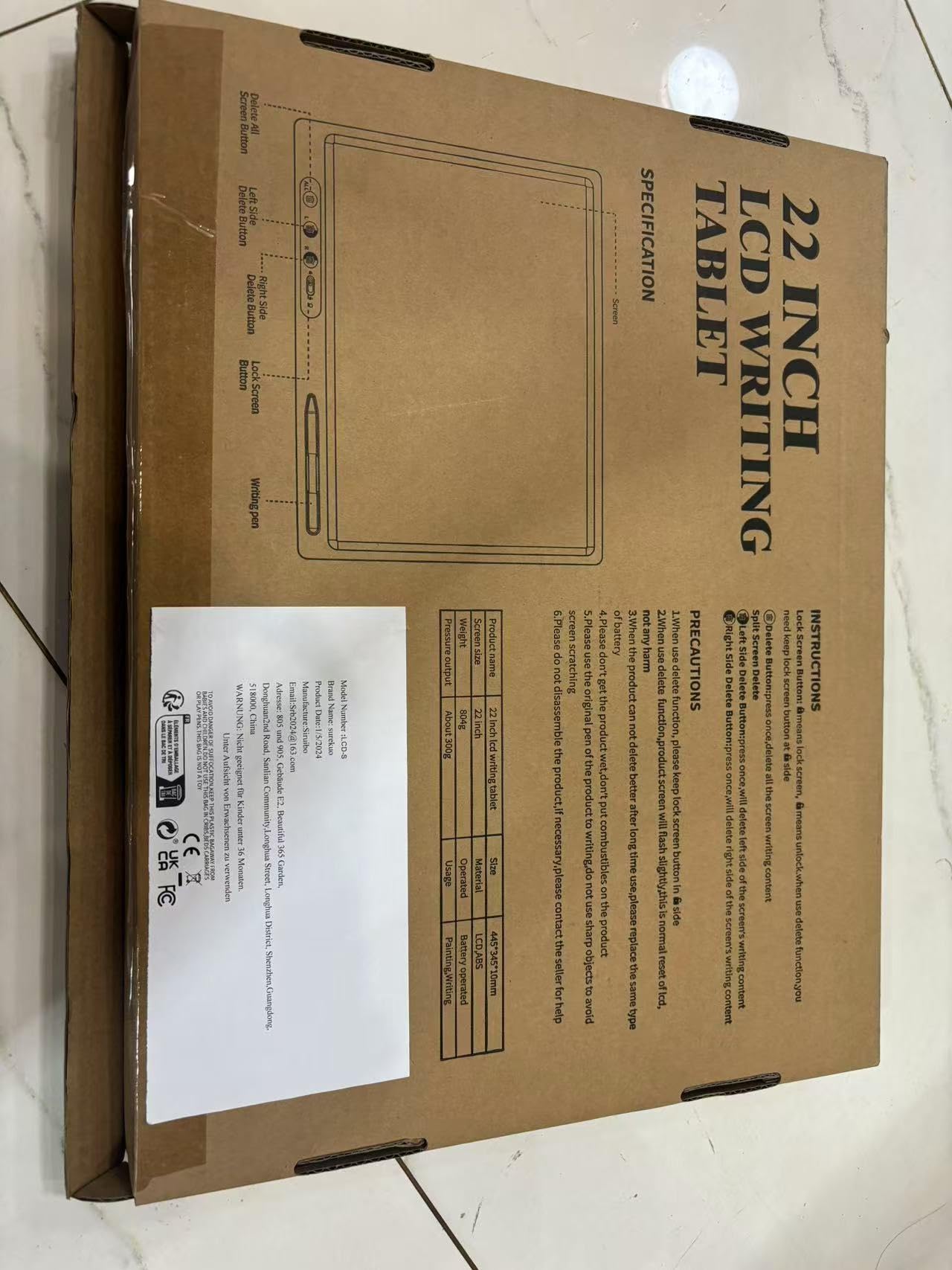 surekuo LCD schreibtafel kinder 22 zoll bunte lcd schreibtafel 2 Stiften und Verstellbarem Ständer, Ist Ein Pädagogisches Lernspielzeug Für Im Alter Von 3-12 Weihnachtsgeschenke