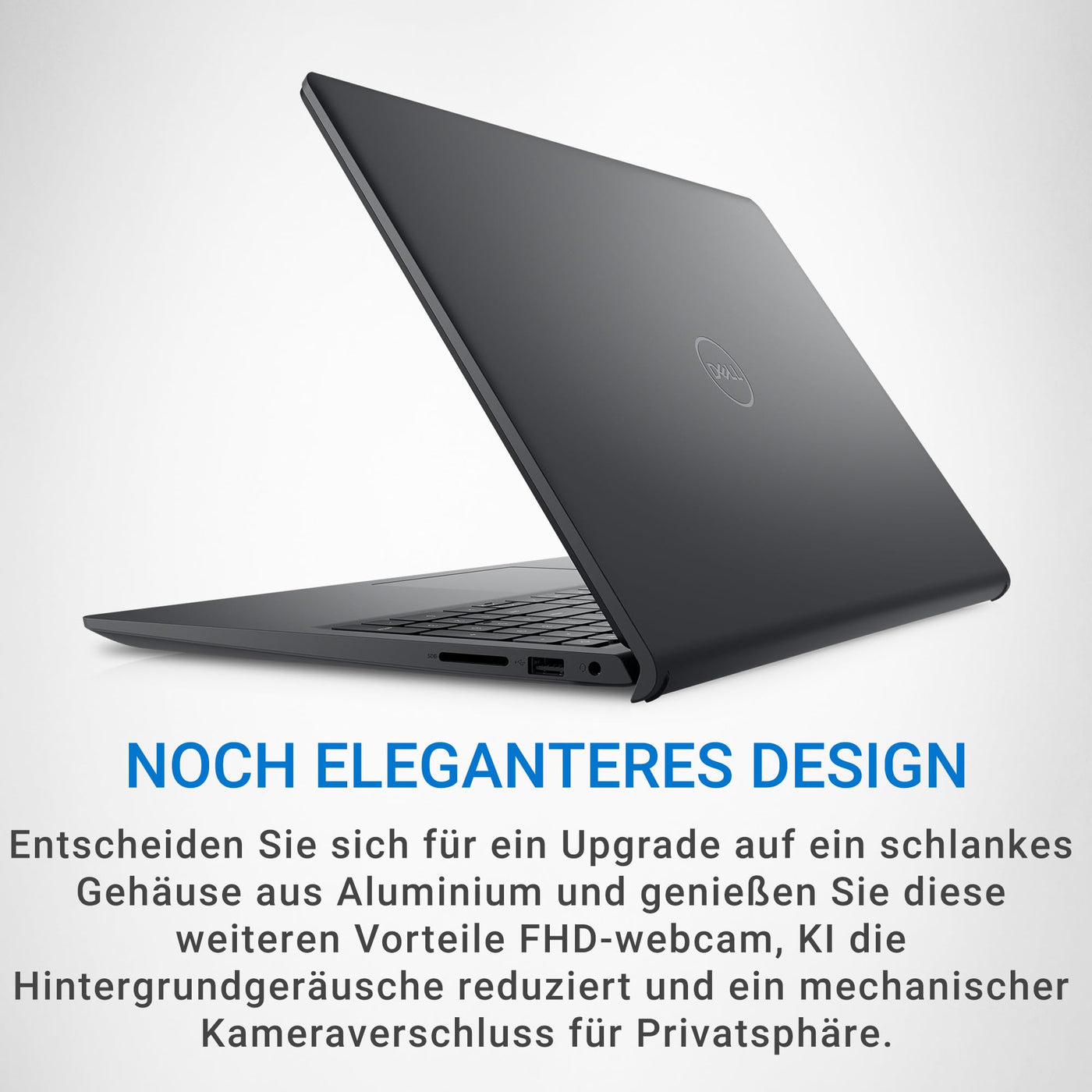 Dell Inspiron 15 (3530) Laptop - 15.6" FHD 120Hz, Intel Core i7-1355U, 16GB RAM, 512GB SSD, Intel Iris Xe Graphics, Windows 11 Home, German QWERTY Keyboard Layout - Black