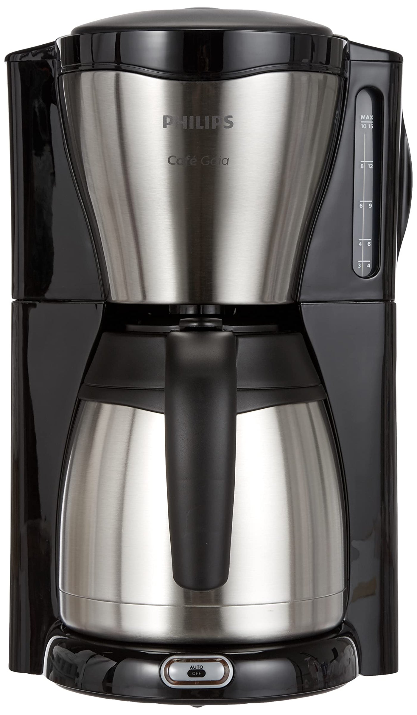 Philips HD7546/20 Gaia Filter-Kaffeemaschine mit Thermo-Kanne, schwarz/metall & HD2637/90 Toaster, Kunststoff, Schwarz/Edelstahl