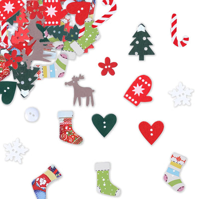 100 Stück Tischdeko Weihnachten,Streudeko Weihnachten Holz Konfetti Tisch,Weihnachts Basteln Weihnachtskonfetti Deko,Christmas Bastel Rentier Schneeflocken Tischschmuck für Party Geschenkkonfetti