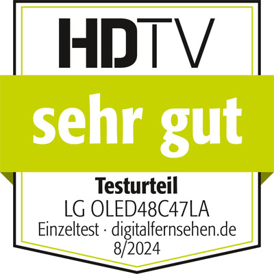 LG OLED48C47LA TV 48" (121 cm) OLED evo Fernseher (α9 Gen7 4K AI-Prozessor, webOS 24, Dolby Vision, bis zu 120Hz) [Modelljahr 2024]