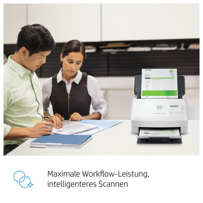 HP ScanJet Enterprise Flow 5000 s5, Scanner, Einzelblattzufuhr, 80-Blatt ADF, USB, bis zu 7.500 Seiten täglich