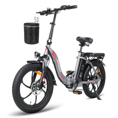 Fafrees F20 E-Bike Klapprad 20 Zoll Elektrofahrrad für Herren Damen 250W Motorund mit 36V 16AH abnehmbarem Akku City Bike 7S E-Mountainbike 20"*3.0 Fat Tire