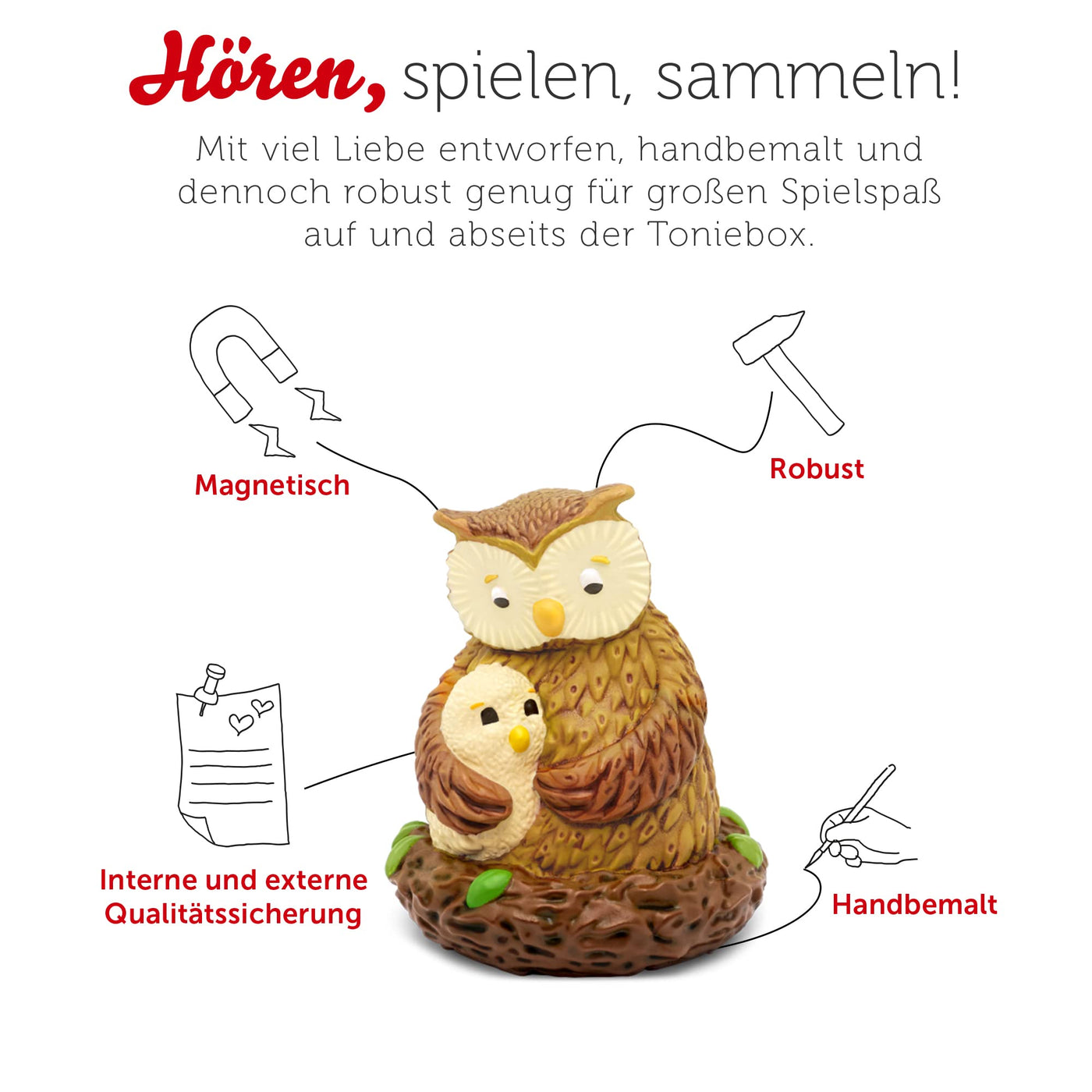 tonies Hörfigur für Toniebox, Wie kleine Tiere schlafen gehen und andere Geschichten, Hörspiel mit Liedern für Kinder ab 3 Jahren, Spielzeit ca. 50 Minuten