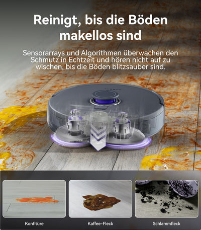 NARWAL Freo Z Ultra Saugroboter, Doppel-KI-Chips, Doppel-KI-Ausweichen KI-adaptivem Heißwasserwaschen von Mopps und Trocknen, 12.000 Pa Saugkraft, Zero Tangling Bürste 2.0, Intelligente APP-Steuerung