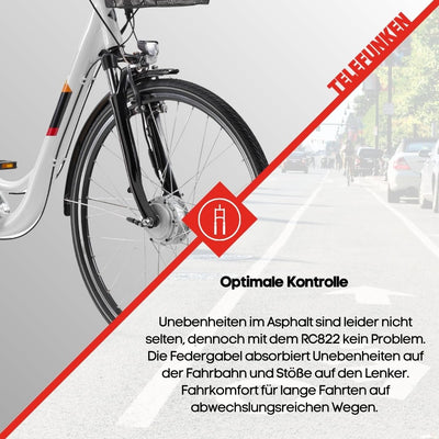 TELEFUNKEN E-Bike Elektrofahrrad Alu 28 Zoll mit 7-Gang Kettenschaltung, Pedelec Citybike leicht mit Fahrradkorb, 250W und 10,4Ah, 36V Sitzrohrakku, RC822 Multitalent