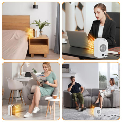 Heizlüfter - 1200W Keramik Heizlüfter Leise - Mini Heizungslüfter - Elektroheizung Heizung Heizgeräte mit Zwei Leistungsstufen Kleine Elektroheizung für Betrieb im Büro, Wohnzimmer, Schlafzimmer