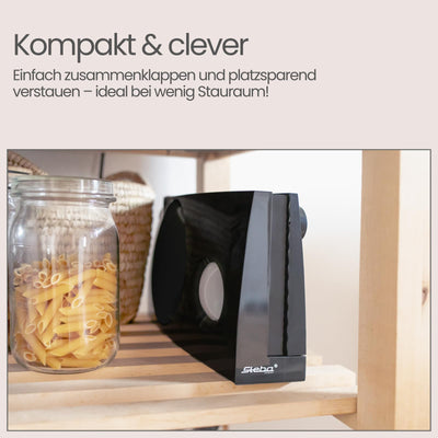 Steba Allesschneider, platzsparend, Made in EU, Edelstahlmesser, Schnittstärke bis 17mm einstellbar, doppelter Sicherheitsschalter, inkl. Handschutz, AS100