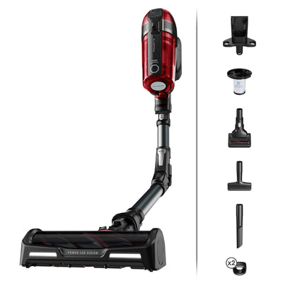 Rowenta X-Force Flex 12.60 Animal, Kabelloser Staubsauger mit Tierhaar-Zubehör, Flex-Gelenk, bis zu 150 AirWatt und 45 min Akku-Laufzeit, RH98A8WO, Rot/Schwarz
