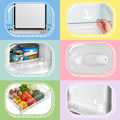 Comfee RCB169WH2(E) Kühl-/Gefrierkombination/150 cm Höhe/Low Frost/Einstellbare Kühlschranktemperatur/LED-Licht/195 kWh/Jahr/115L Kühlteil/59L Gefrierteil/Weiß