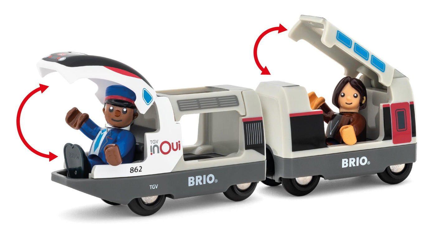 BRIO World – 36087 Trains of The World TGV Hochgeschwindigkeitszug | Spielzeuglok für Kinder ab 3 Jahren