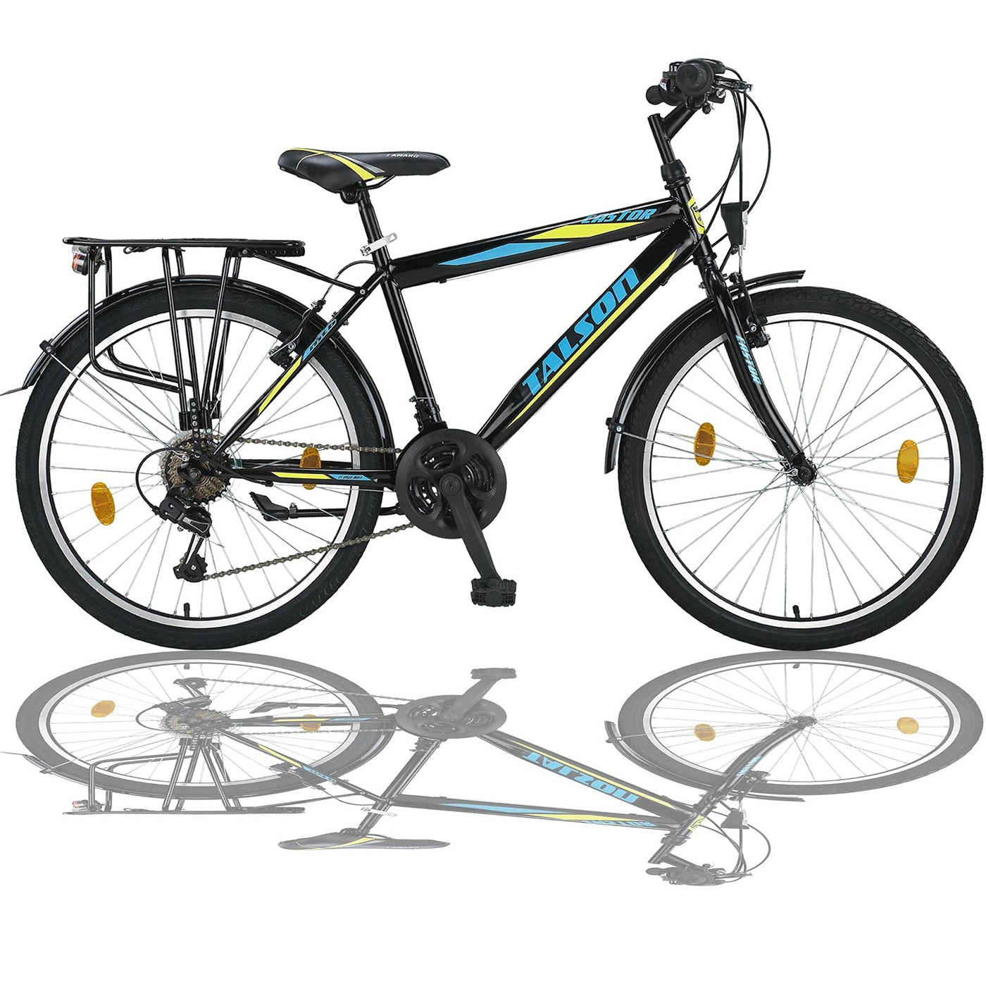 24 Zoll Jungen Fahrrad 21-Gang MIT Beleuchtung Farbe SCHWARZ TMX