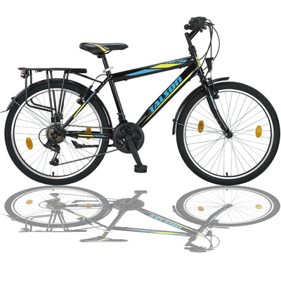 24 Zoll Jungen Fahrrad 21-Gang MIT Beleuchtung Farbe SCHWARZ TMX