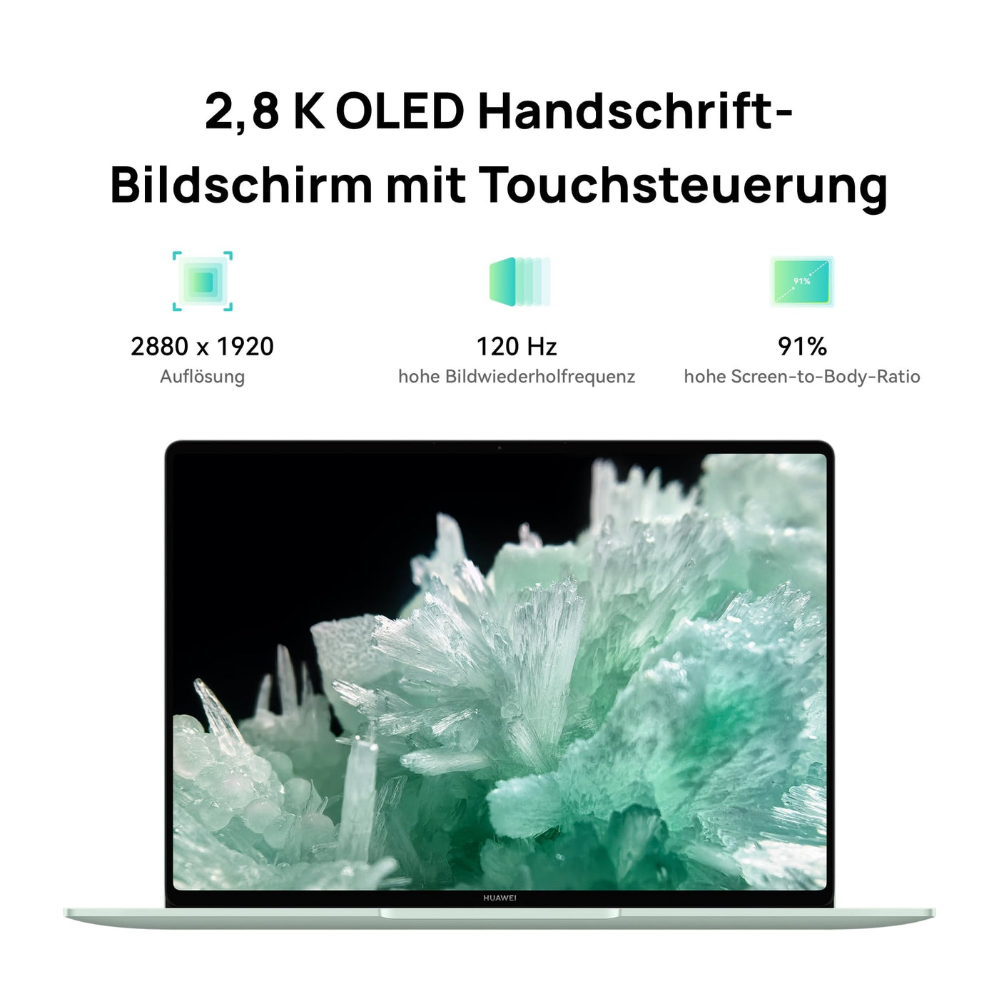 HUAWEI MateBook 14 Laptop, 14.2" 2,8 K OLED Handschrift-Bildschirm mit Touchsteuerung, Ultraschlankes Design, Intel Core Ultra 7 Processors, 16GB+1TB, 19-Hour Continuous Video Playback, Grün