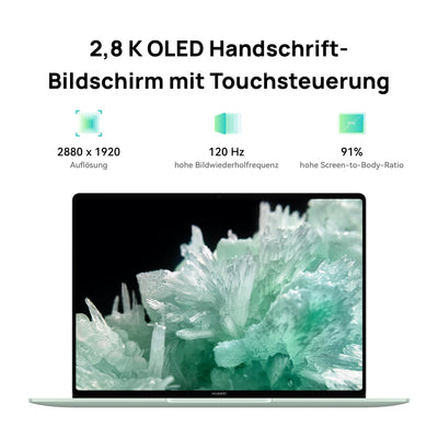HUAWEI MateBook 14 Laptop, 14.2" 2,8 K OLED Handschrift-Bildschirm mit Touchsteuerung, Ultraschlankes Design, Intel Core Ultra 7 Processors, 16GB+1TB, 19-Hour Continuous Video Playback, Grün