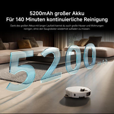 XIAOMI Robot Vacuum 5 Pro Saugroboter mit Wischfunktion, 20.000Pa, Ausfahrbarer Mopp & Seitenbürste, Selbstreinigende All-in-One Basisstation, KI-Navigation, App & Sprachsteuerung