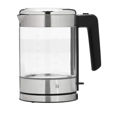 WMF Küchenminis Wasserkocher Glas 1 Liter, kabelloser Wasserkocher klein, Wasserstandanzeige, Kalk-Wasserfilter, Kochstoppautomatik, 1900 Watt,